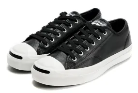 Converse Black Jack Purcell Ox Velcro Low Top Leather Sneakers