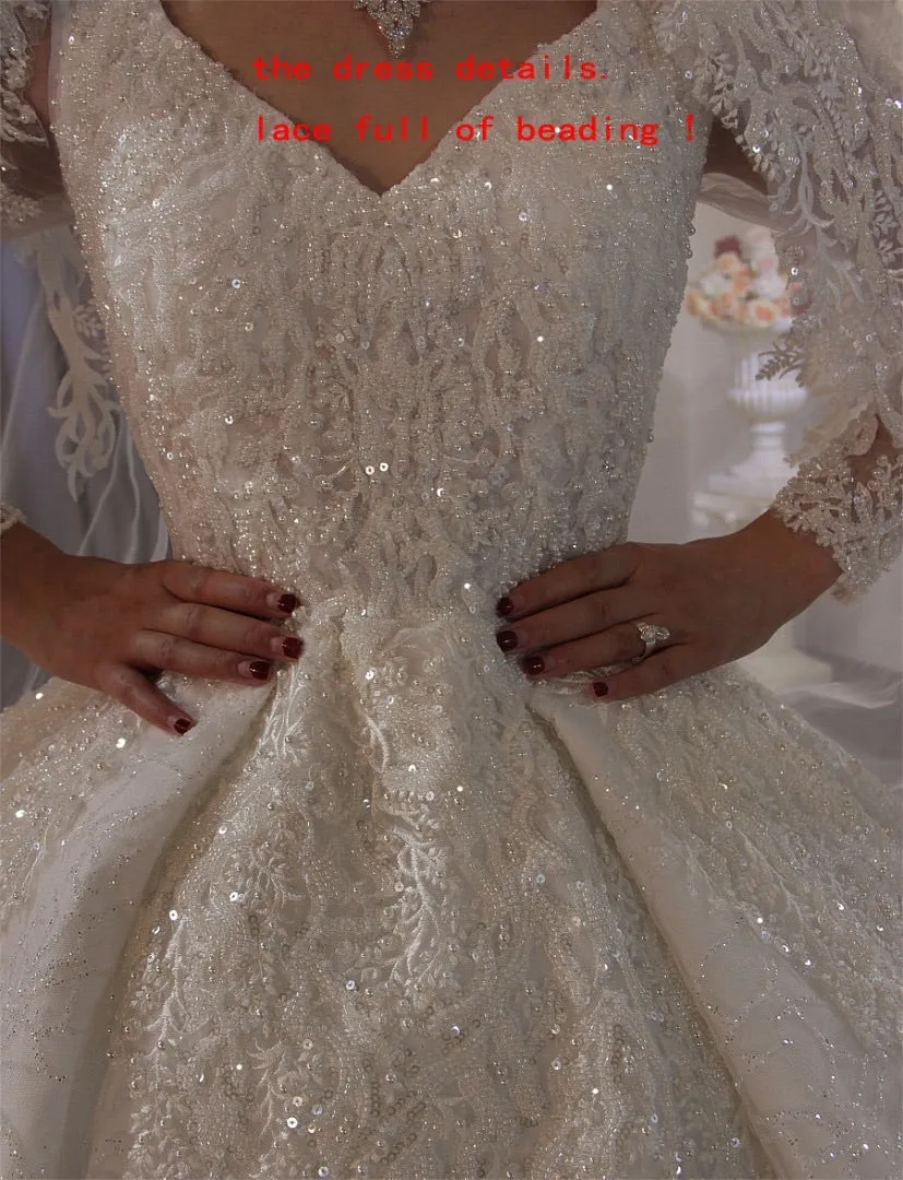Full Lace Beading Work Bridal Dress