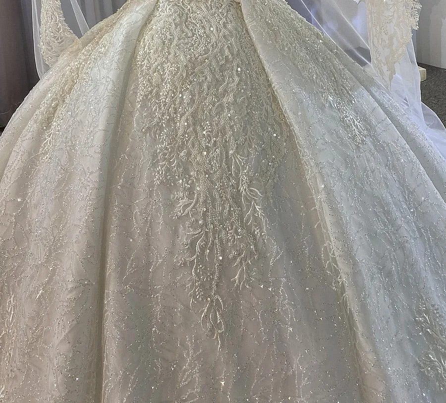 Full Lace Beading Work Bridal Dress