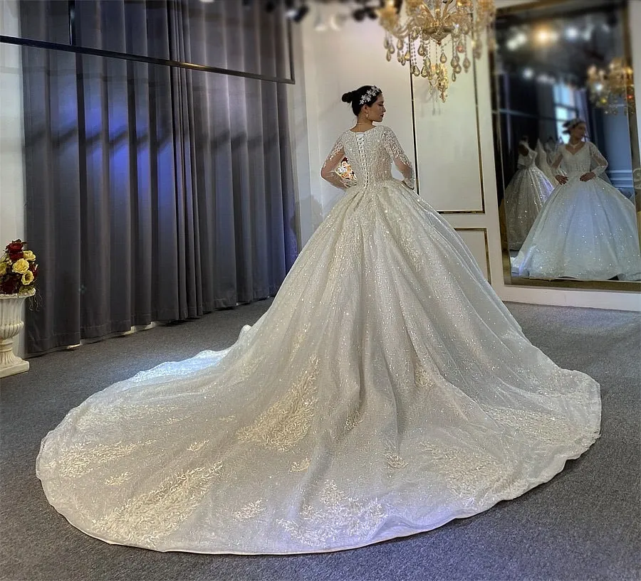 Full Lace Beading Work Bridal Dress