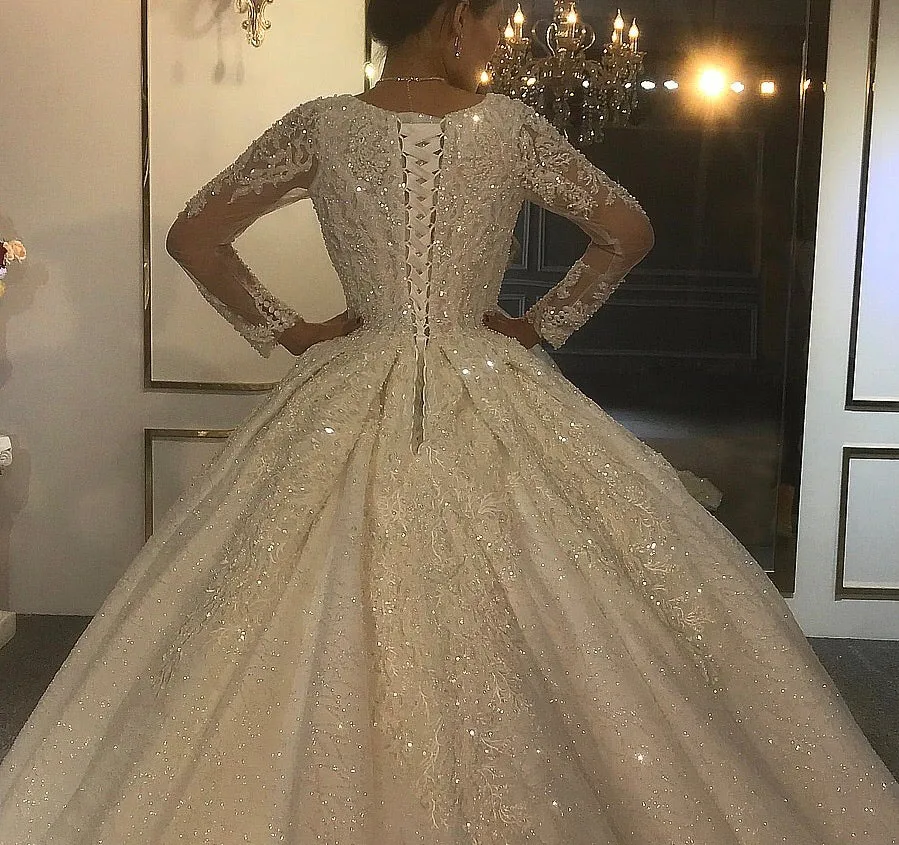 Full Lace Beading Work Bridal Dress