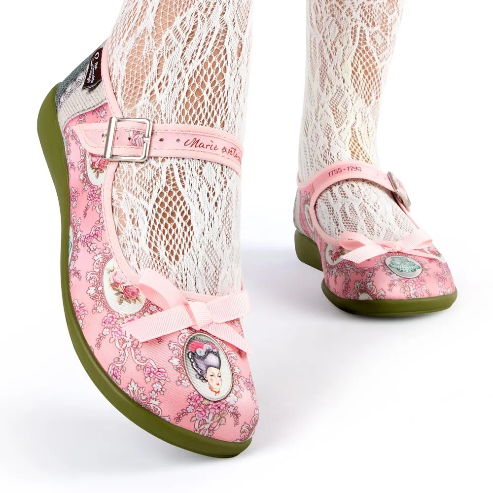 Hot Chocolate Shoes Mary Jane Flats - Marie Antoinette
