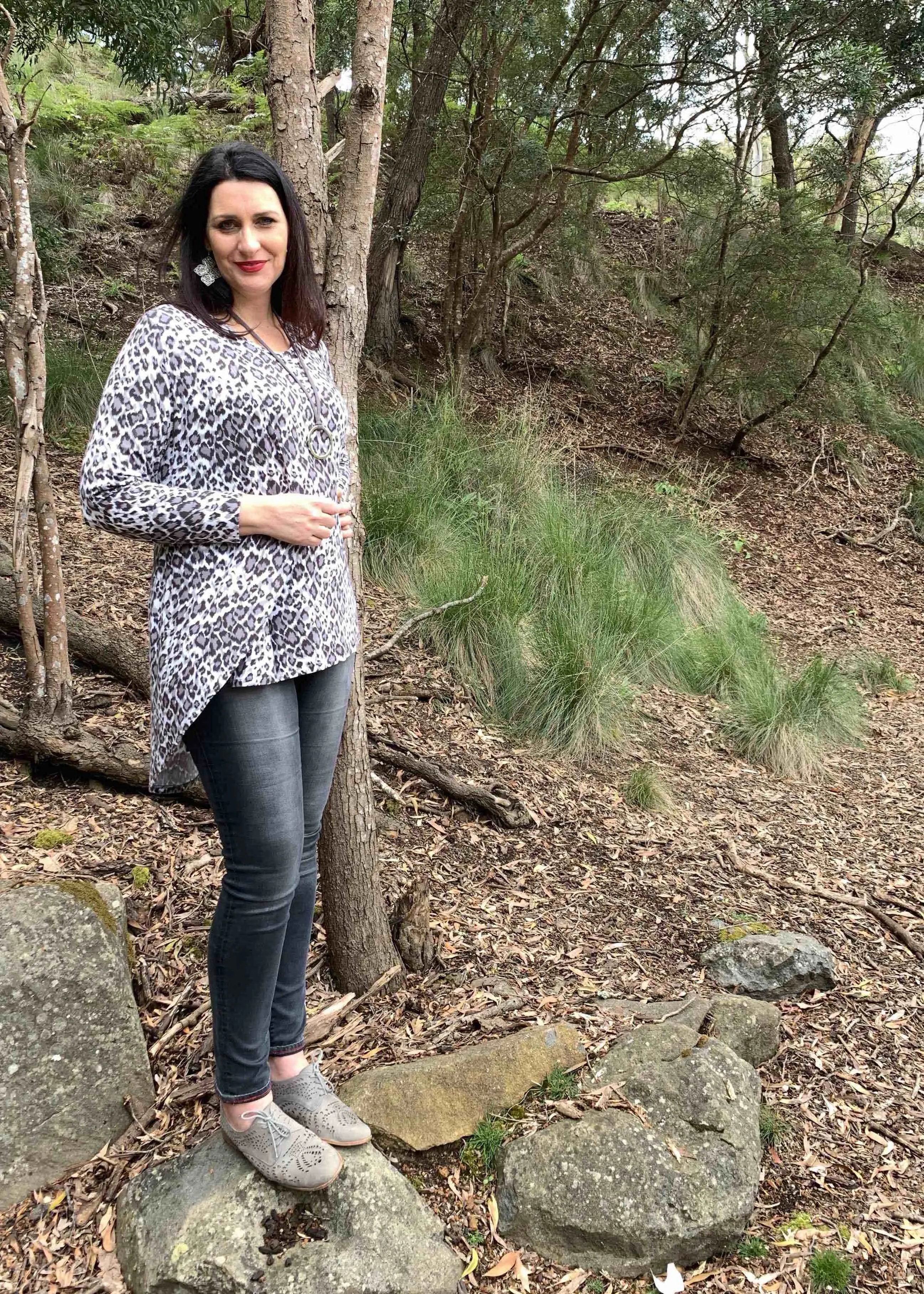 LULU Swing Top in Snow Leopard - Last One!