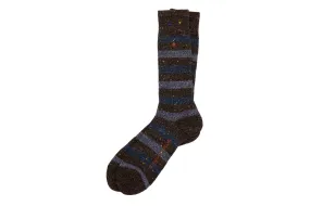 Stripe Alpaca Sock (Walnut)