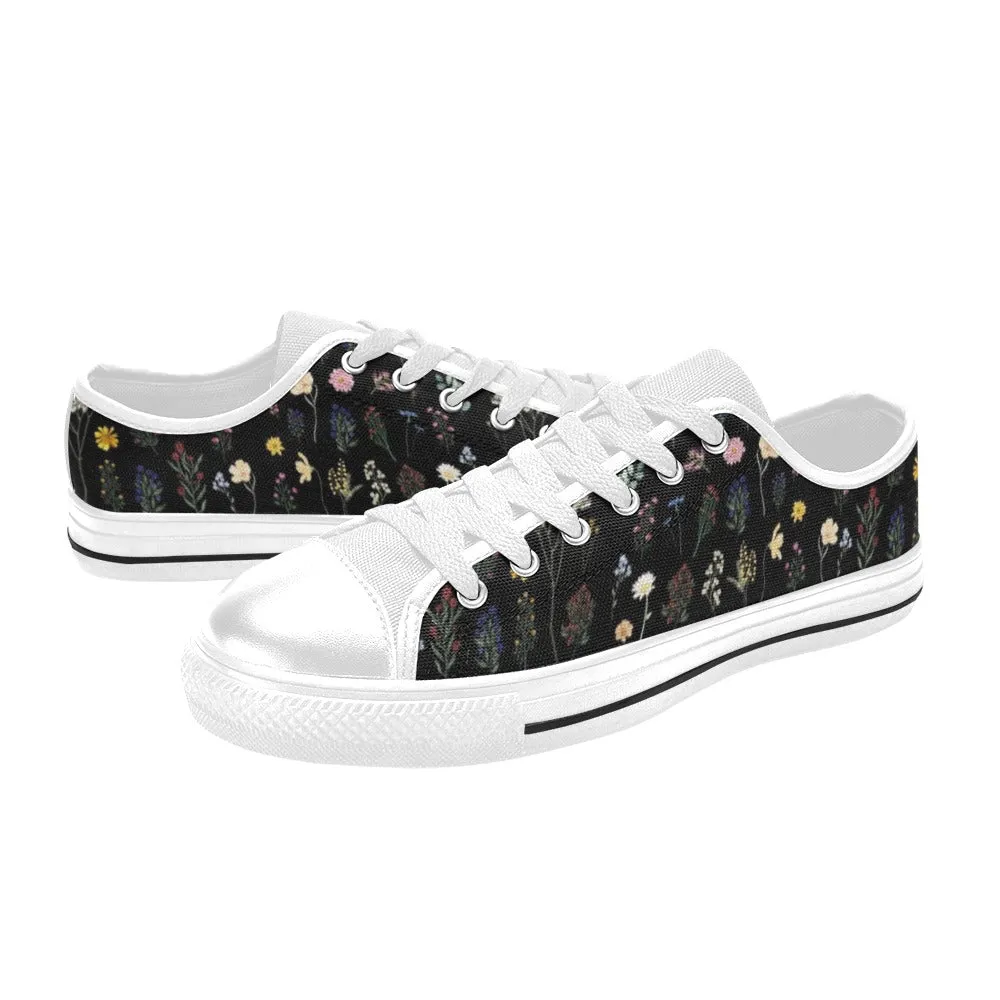 Wildflowers Black Women's Low Rise Shoes up to size 12